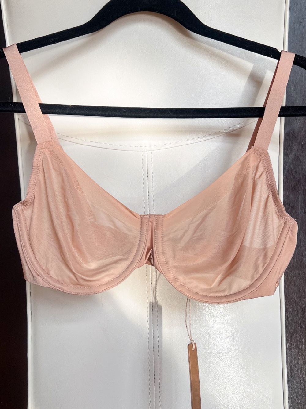NWT SKIMS No Show Unlined Demi Bra 34D Clay Buttery Soft